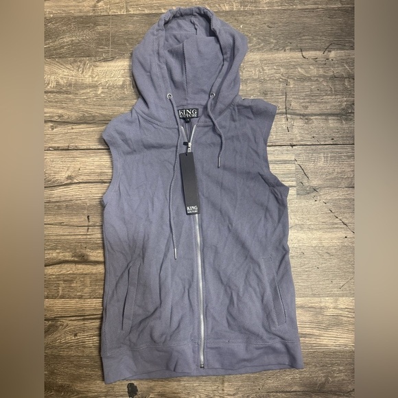 Jackets & Blazers - King Purple Sleeveless Hoodie